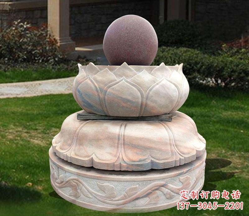 大同石雕小区风水球雕塑