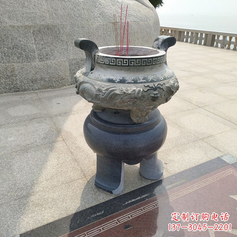大同石雕圆香炉