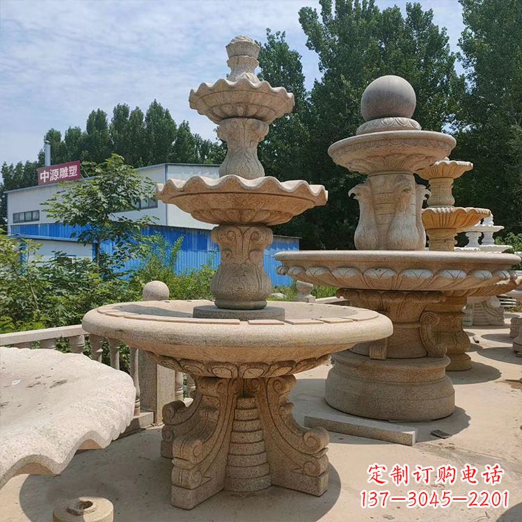 大同石喷泉 石雕刻