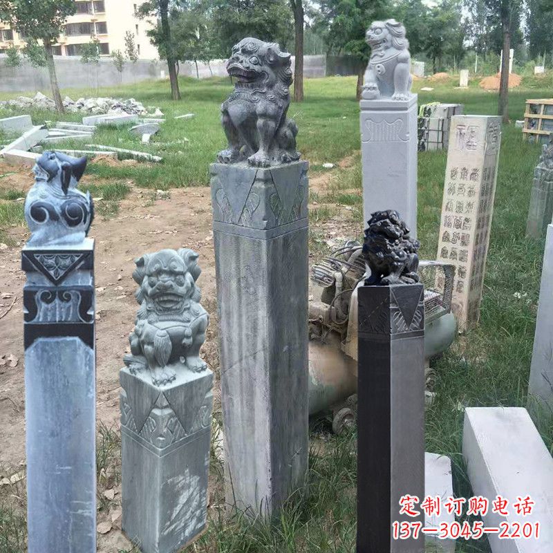 大同石狮子拴马柱