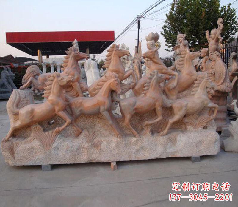 大同石头奔马雕塑