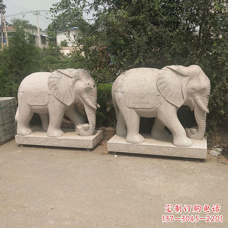 大同石头大象雕塑