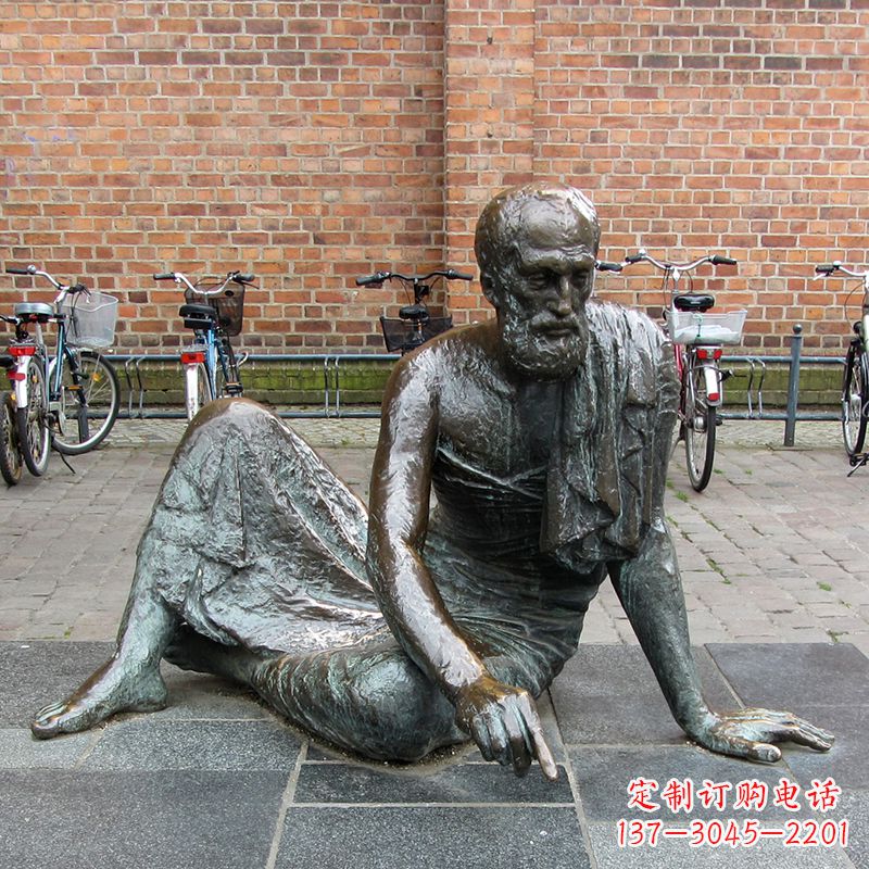 大同世界名人古希腊著名物理学家阿基米德铜雕塑像广场人物雕塑