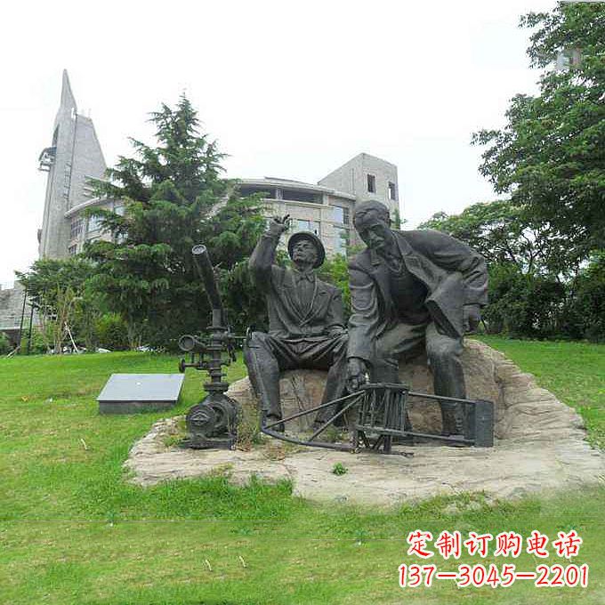 大同世界名人美国著名发明家莱特兄弟公园名人雕塑