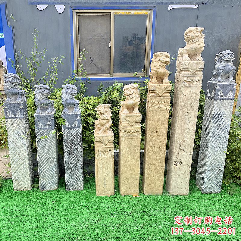 大同拴马桩狮子