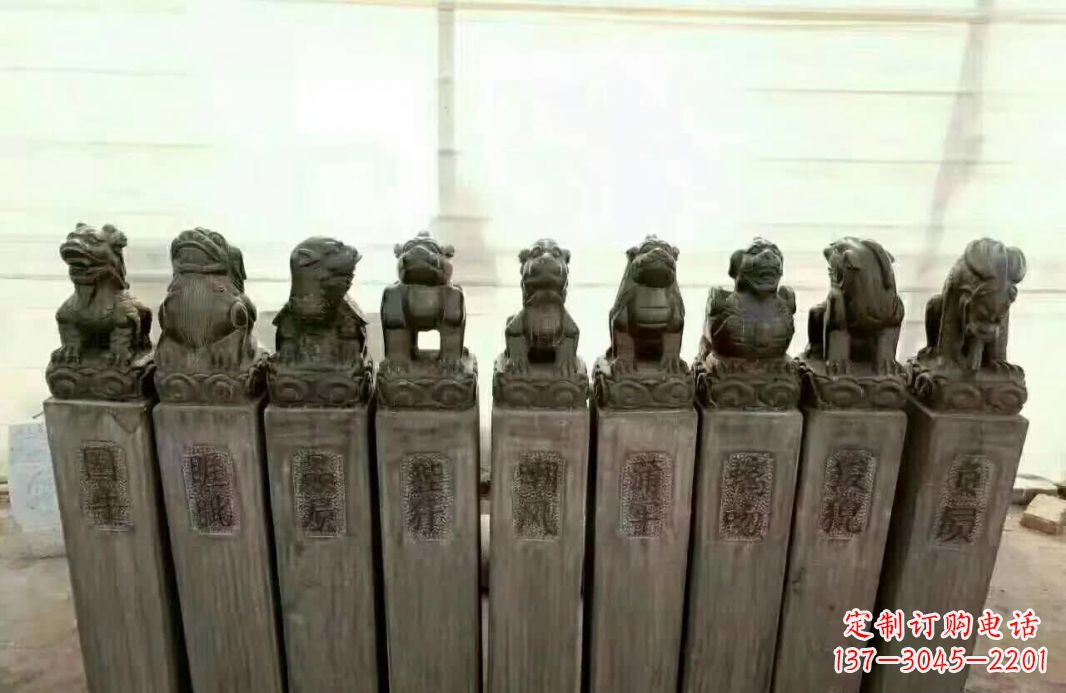 大同栓马桩石雕
