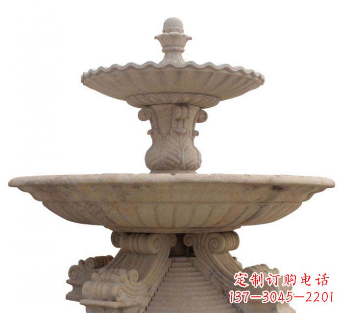 大同双层喷泉公园石雕