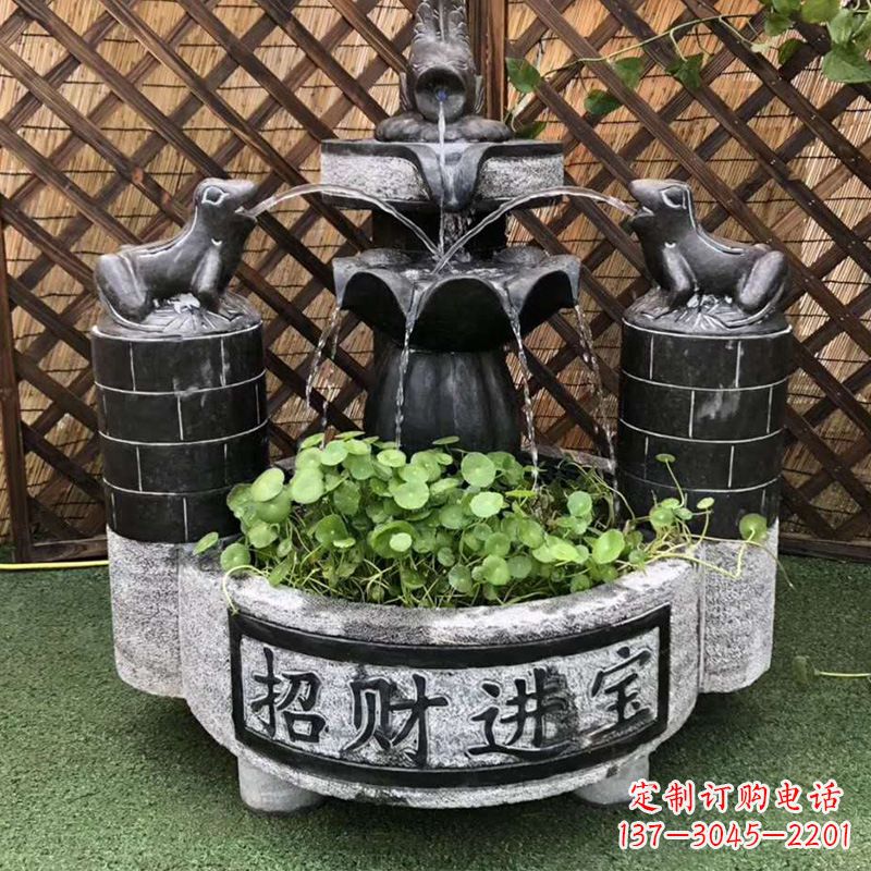 大同双层喷泉石雕