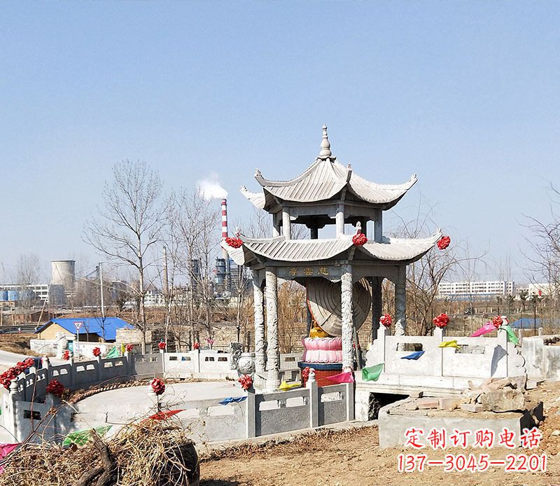 大同双层石凉亭石雕 (2)