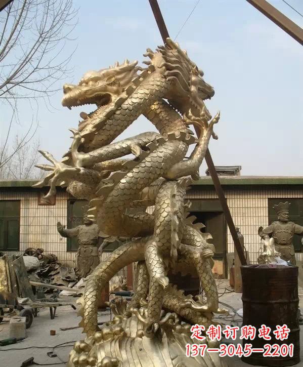 大同双龙铜雕