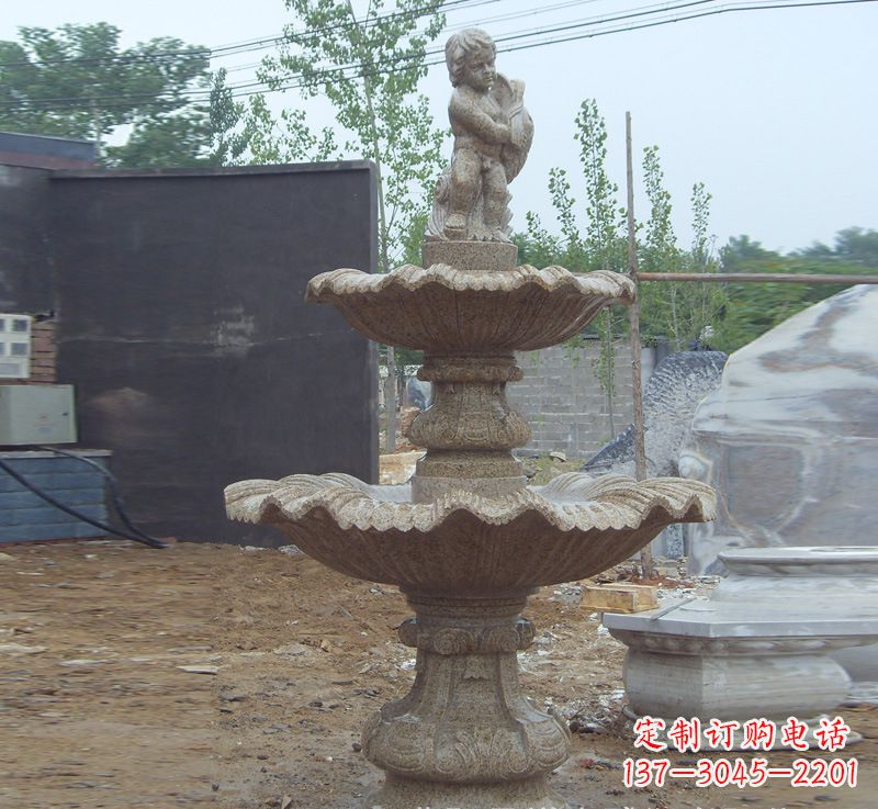 大同双手捧钵的石雕佛像