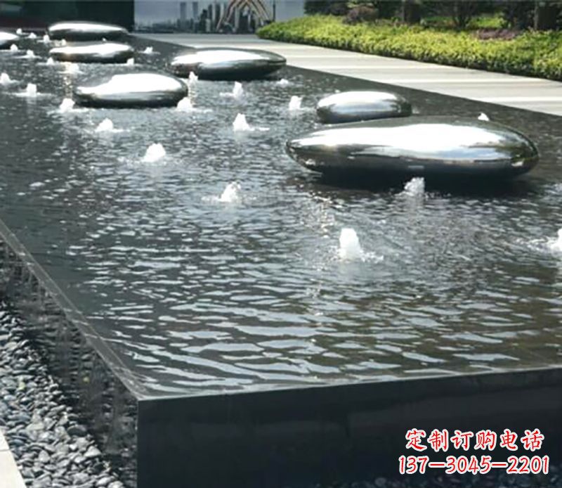 大同水滴水池不锈钢雕塑