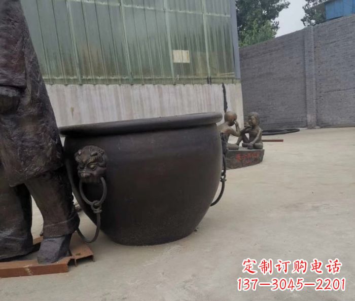 大同水缸铜雕塑 (2)