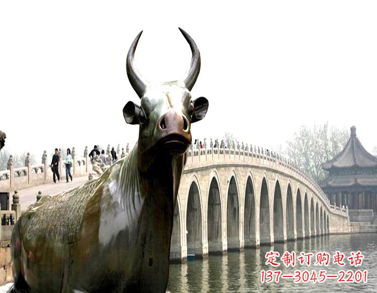 大同水牛铜雕景观