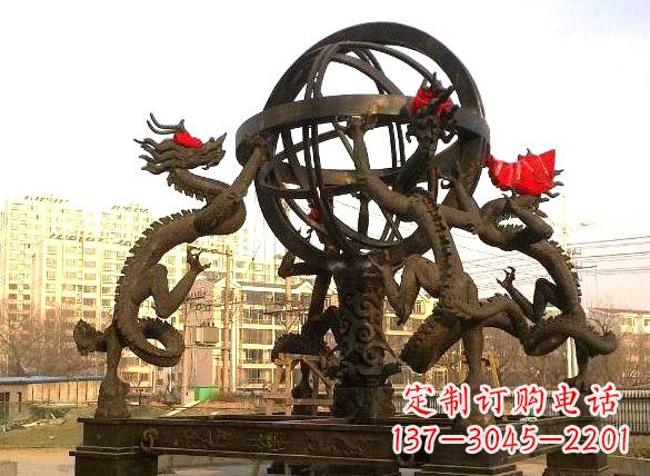 大同四龙戏珠城市景观铜雕
