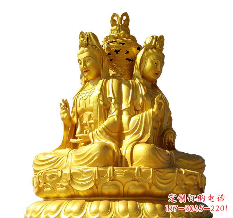 大同四面观音菩萨铜像