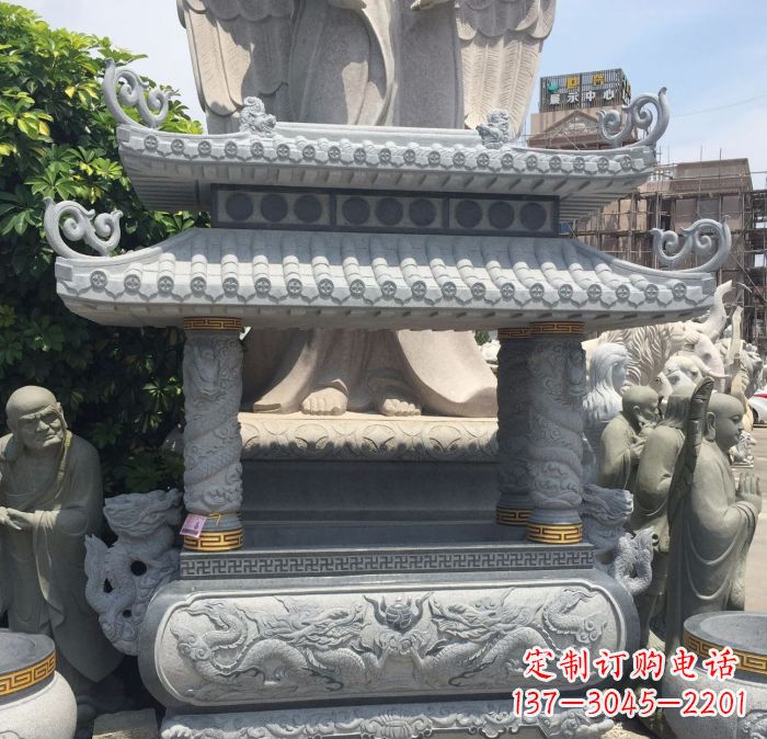 大同寺庙景观仿古香炉石雕 (2)