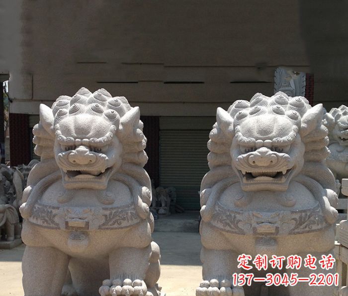 大同寺庙景观仿古镇宅石狮子