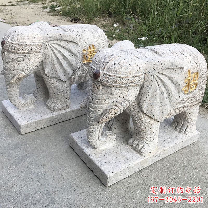 大同寺庙门口大象石雕