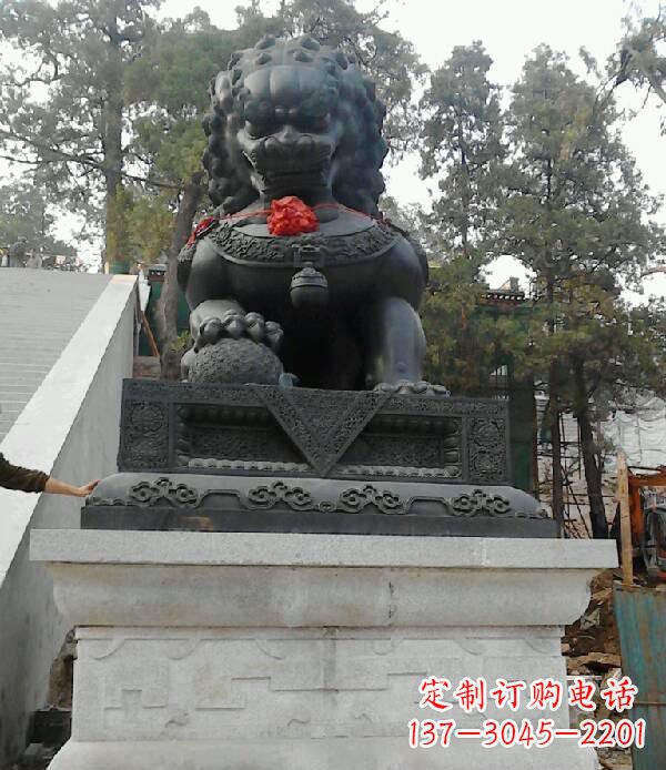 大同寺庙狮子铜狮子雕塑