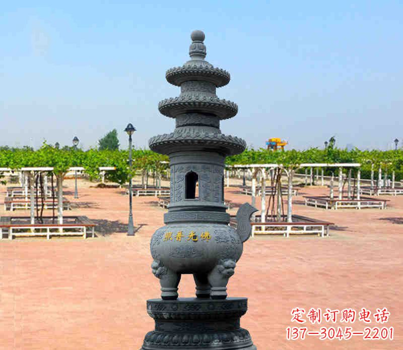 大同寺庙塔铜雕香炉