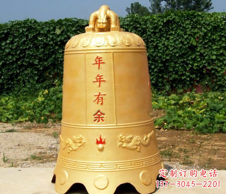 大同寺庙铜钟雕塑 (2)