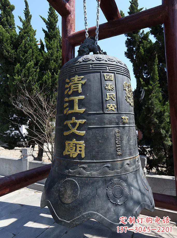 大同寺庙铜钟雕塑 (5)