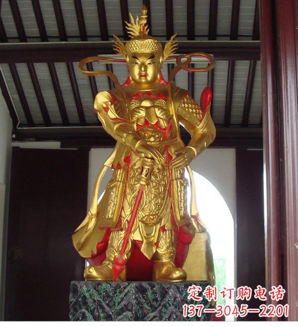 大同寺庙韦陀菩萨铜雕