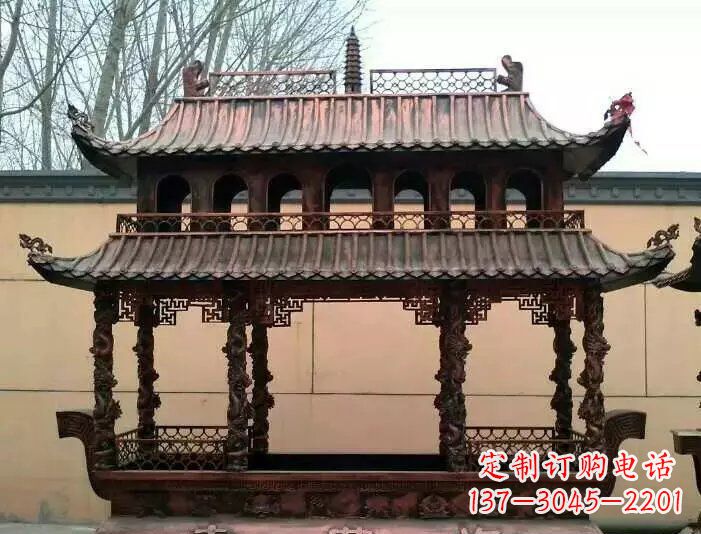 大同寺庙香炉铜雕 (3)