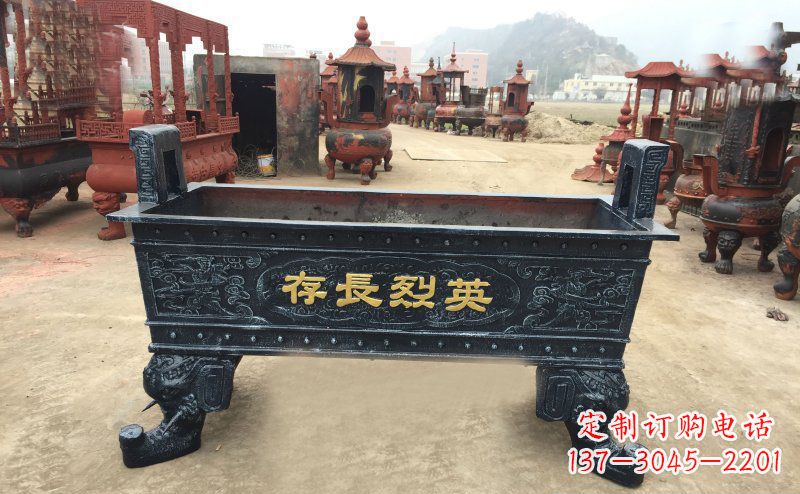 大同寺庙香炉铜雕 (4)