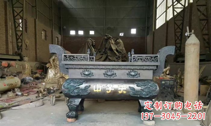 大同寺庙香炉铜雕_2