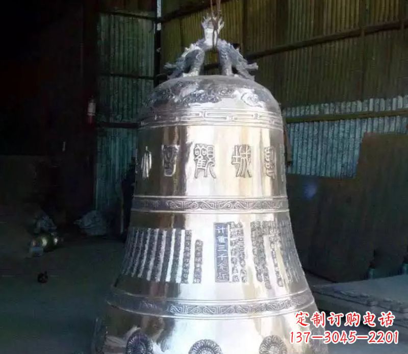 大同寺庙铸铁铜钟雕塑