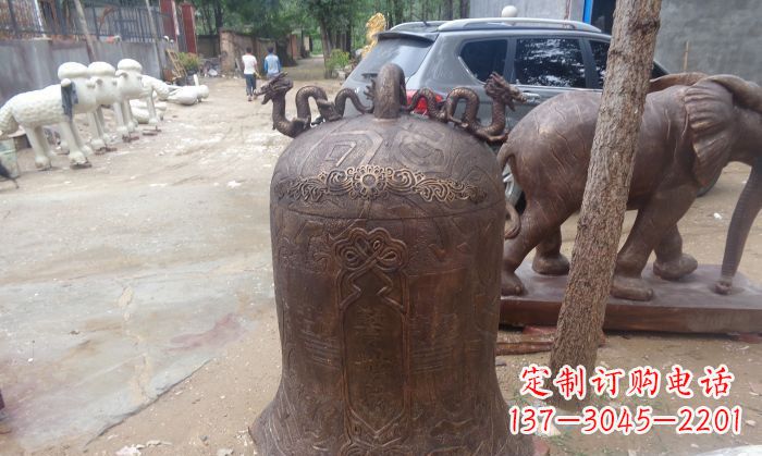 大同寺庙铸铜钟铜雕 (3)