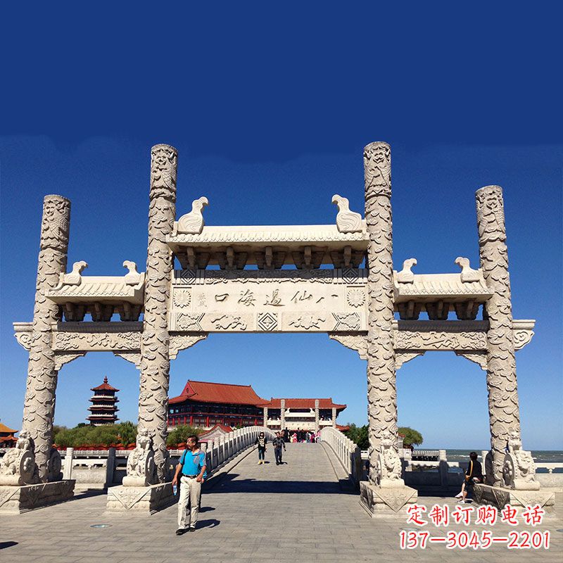 大同寺院大门无楼石牌坊