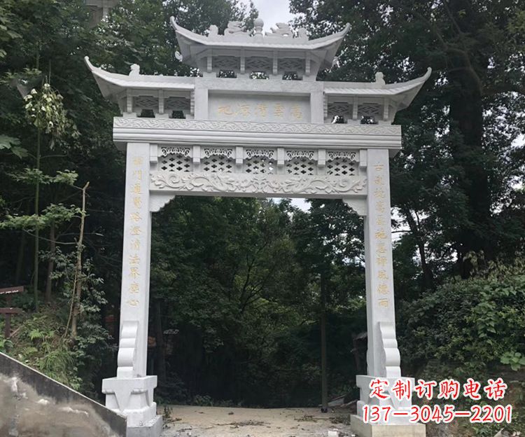 大同寺院牌坊石雕