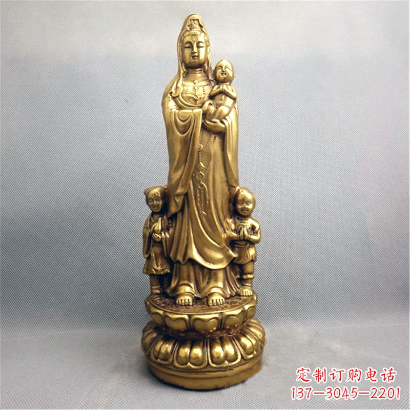 大同送子观音纯铜雕塑