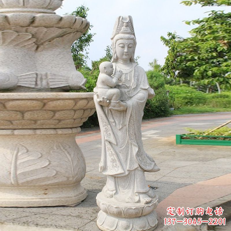 大同送子观音汉白玉石雕