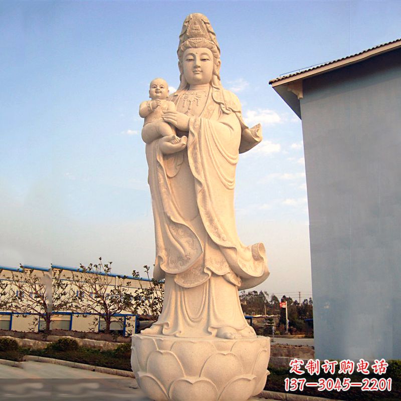 大同送子观音石雕