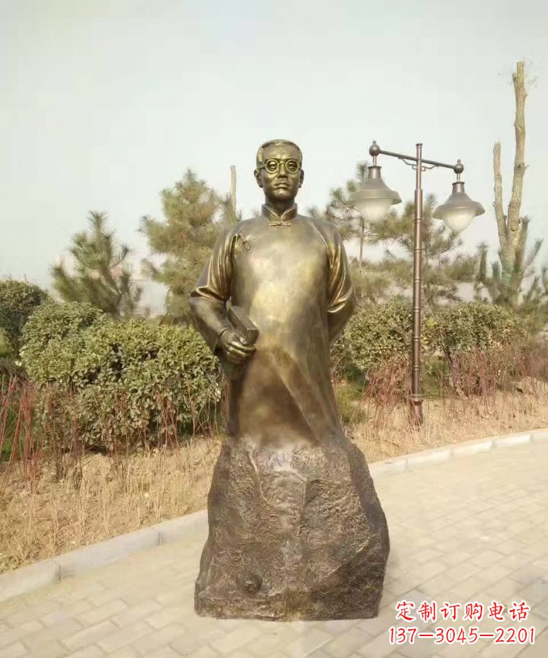 大同陶行知人物铜雕1