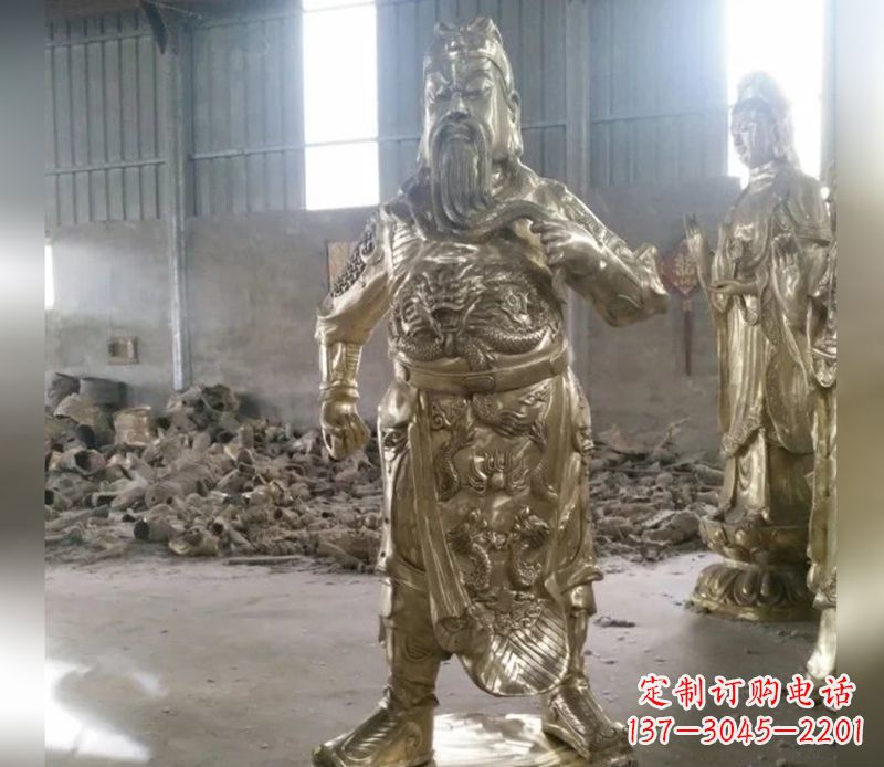 大同提刀关公武财神铜雕