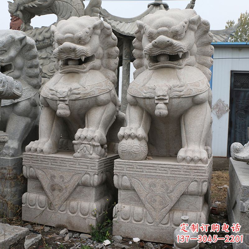 大同天安门狮子石雕塑