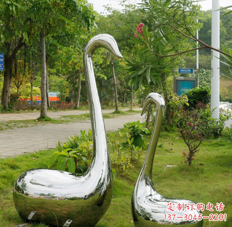 大同天鹅抽象不锈钢雕塑