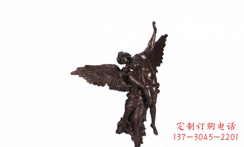 大同天使玻璃钢仿铜人物雕塑