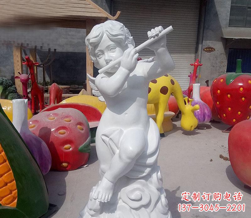 大同天使吹笛人物石雕