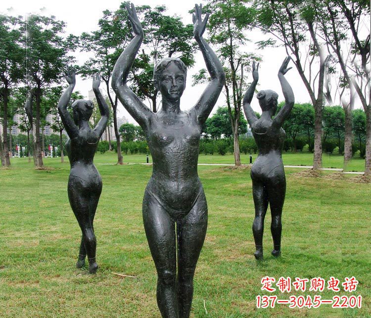 大同跳芭蕾舞的女孩铜雕