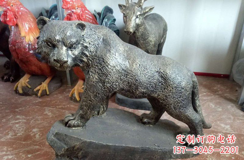 大同铜雕豹子雕塑