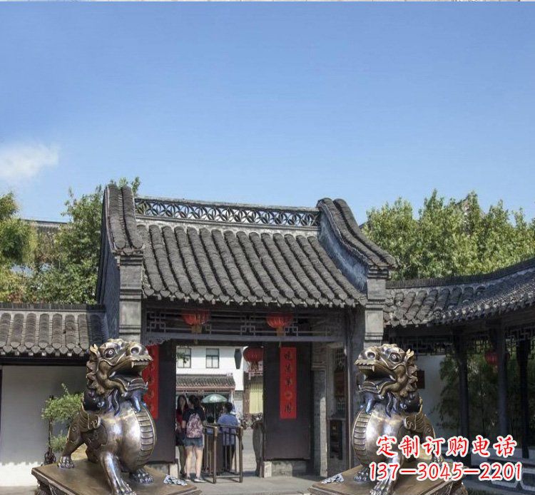 大同铜雕北京狮子庭院动物雕塑