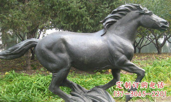 大同铜雕奔马公园动物雕塑