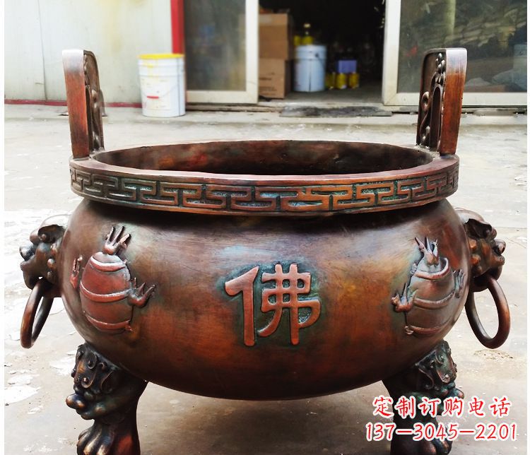大同铜雕祠堂景观香炉