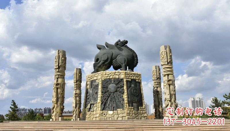大同铜雕大型骆驼广场动物雕塑